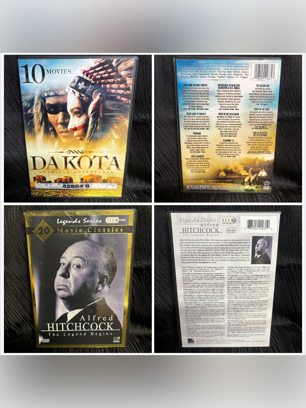 Alfred Hitchcock & Dakota Westerns Classic DVD Box Set Bundle - Like New